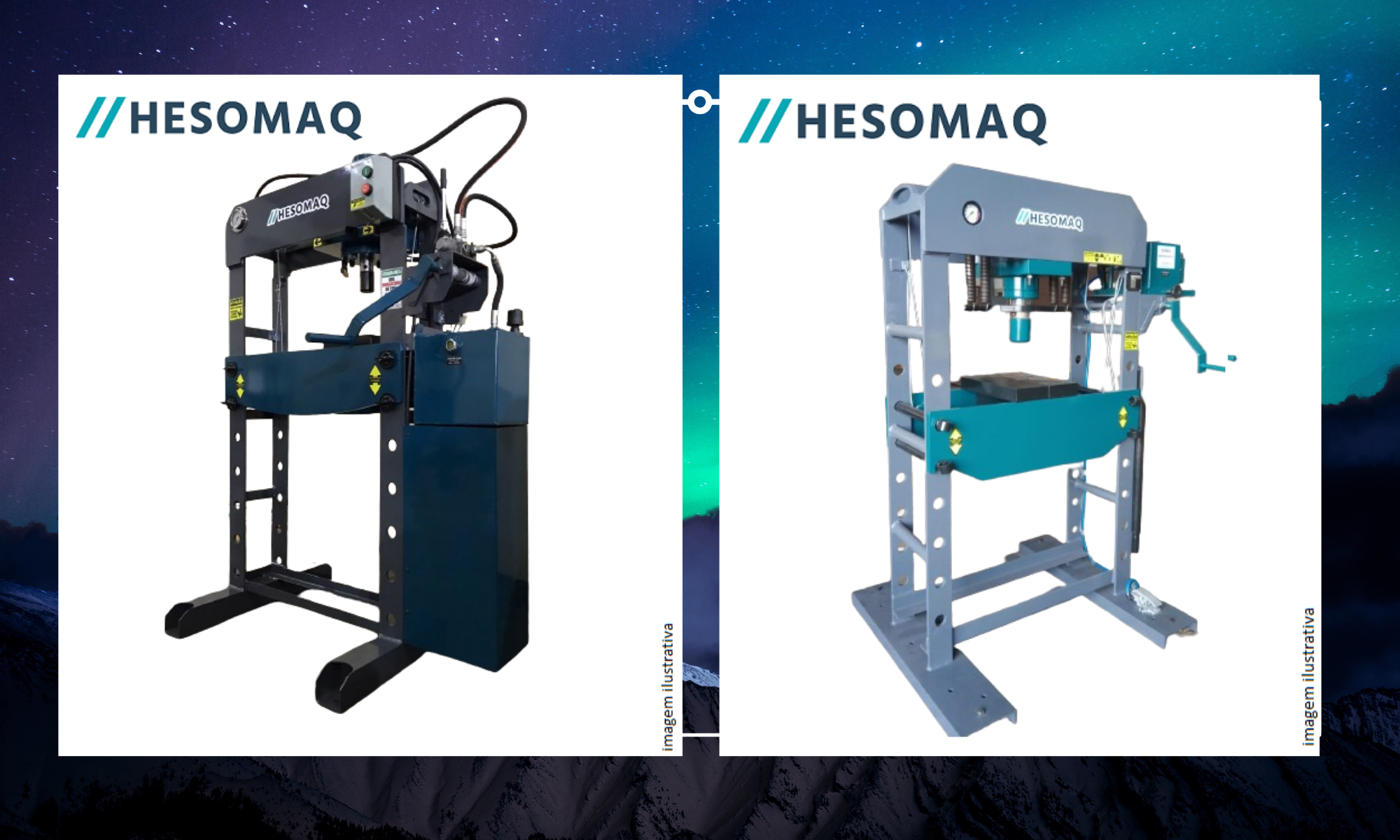 Coparação entre Prensa Motorizada e Manual/Hidropneumática