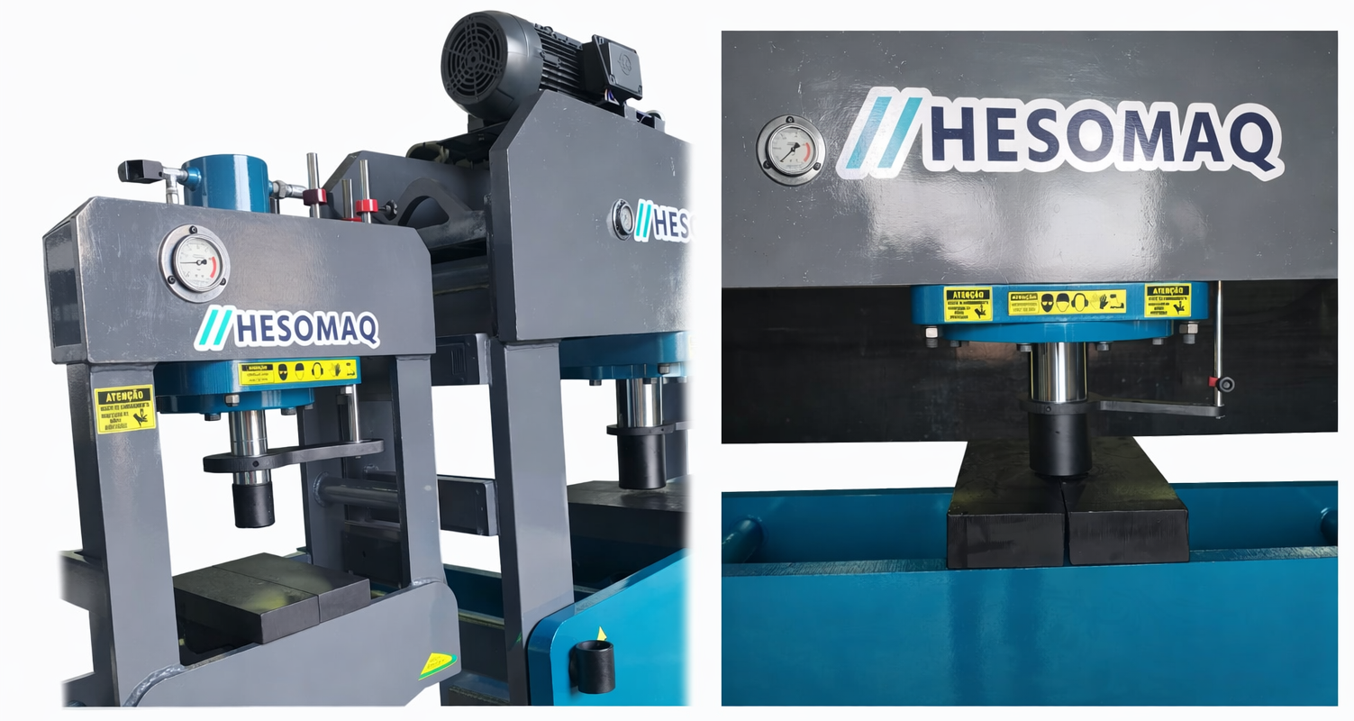 Prensas hidráulicas Hesomaq em detalhes